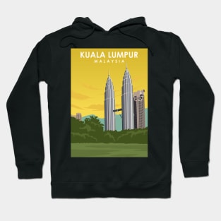 Kuala Lumpur Vintage Travel Poster ad Hoodie